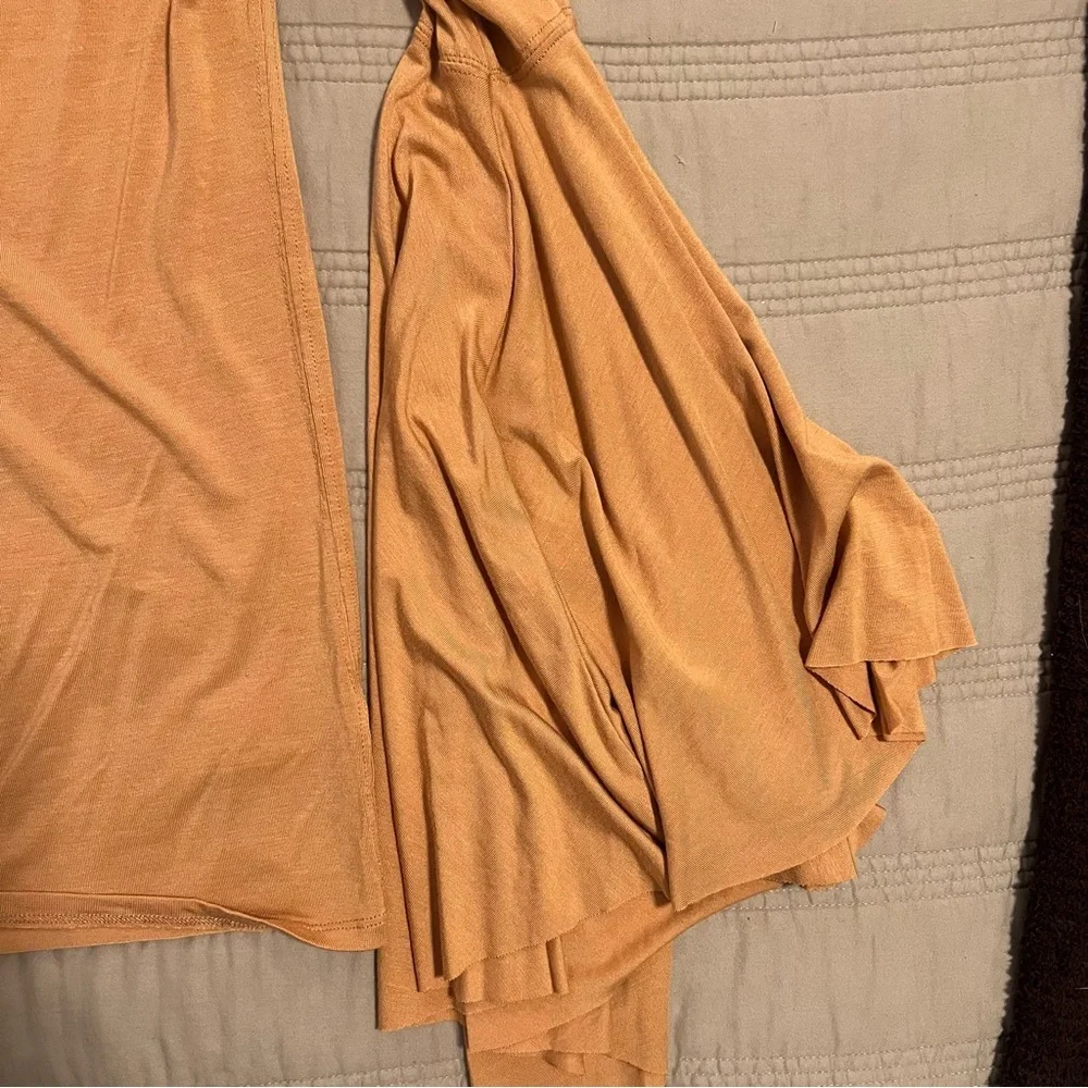 We The Free Tan Off-Shoulder Top bell Sleeves Birds of Paradise - Picture 7 of 8